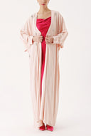 Pink Crystal Stone embroidered long sleeve caftan 94467