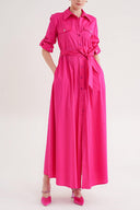 Fuchsia Loose fit long shirt dress 94506
