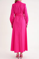 Fuchsia Loose fit long shirt dress 94506