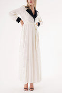 Spotted Wide neck padded dress 94513