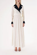 Spotted Wide neck padded dress 94513