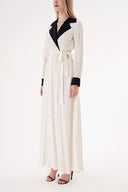 Spotted Wide neck padded dress 94513