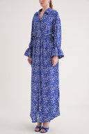 Blue Lace detailed shirt dress 94564