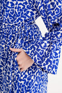 Blue Lace detailed shirt dress 94564