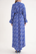 Blue Lace detailed shirt dress 94564