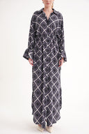 Lilac Lace detailed shirt dress 94564