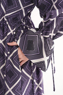 Lilac Lace detailed shirt dress 94564