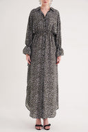 Gray Lace detailed shirt dress 94564