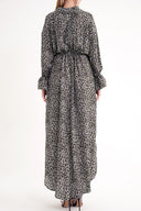 Gray Lace detailed shirt dress 94564