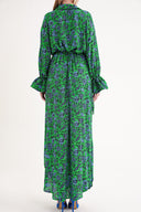 Green Lace detailed shirt dress 94564