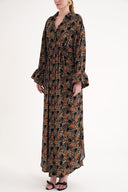 Brown Lace detailed shirt dress 94564