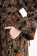 Brown Lace detailed shirt dress 94564