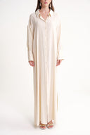 Ecru Shirt dress with tie detail at the back 94579
