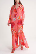 Patterned Shirt dress with tie detail at the back 94579