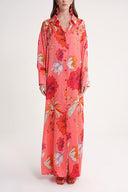 Patterned Shirt dress with tie detail at the back 94579