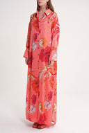 Patterned Shirt dress with tie detail at the back 94579