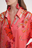 Patterned Shirt dress with tie detail at the back 94579