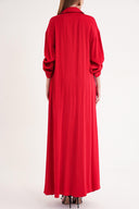 Red Wide cut shirt dress 94581