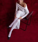 Ecru Off-the-shoulder jersey top 19927