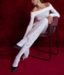 Ecru Off-the-shoulder jersey top 19927