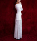 Ecru Off-the-shoulder jersey top 19927