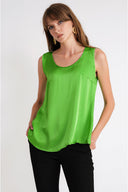 Green Loose cut sleeveless blouse 19934