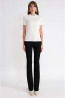 White Crew neck short-sleeved t-shirt 19940