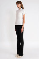 White Crew neck short-sleeved t-shirt 19940