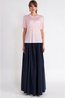 Pink Embroidered crew neck short-sleeved t-shirt 19943