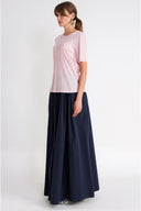 Pink Embroidered crew neck short-sleeved t-shirt 19943