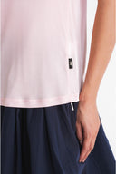 Pink Embroidered crew neck short-sleeved t-shirt 19943