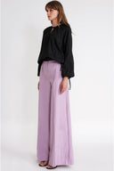Black Loose-fitting blouse with accessory details 19948