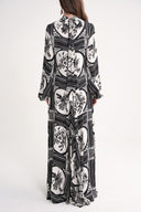 Black Loose fit Balloon sleeve long dress 94596