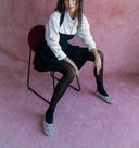 Black Fitted  gathered mini dress 94600