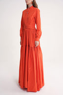 Cinnamon Gathered long shirt dress with belt detail 94613
