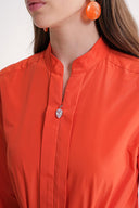 Cinnamon Gathered long shirt dress with belt detail 94613