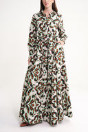 Mixed Colors Wide cut long shirt dress 94652