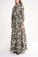 Mixed Colors Wide cut long shirt dress 94652