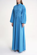 Blue Loose fit dress with special stitching details 94654