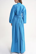 Blue Loose fit dress with special stitching details 94654