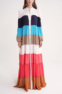 Mixed Colors Loose fit dress with colorful accessory details 94655