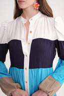 Mixed Colors Loose fit dress with colorful accessory details 94655