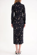 Patterned Slim fit pucker detailed long shirt dress 94664