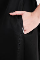 Black Loose-fitting belted dress 94697