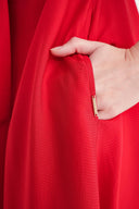 Red Loose-fitting belted dress 94697