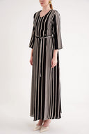 Striped Loose-fitting belted dress 94697