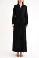 Black Black balloon sleeve shirred shirt dress 94686