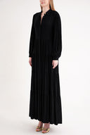 Black Black balloon sleeve shirred shirt dress 94686