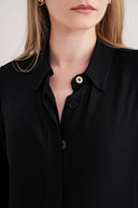 Black Black balloon sleeve shirred shirt dress 94686