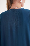 Oil Crystal Stone embroidered long sleeve caftan 94715